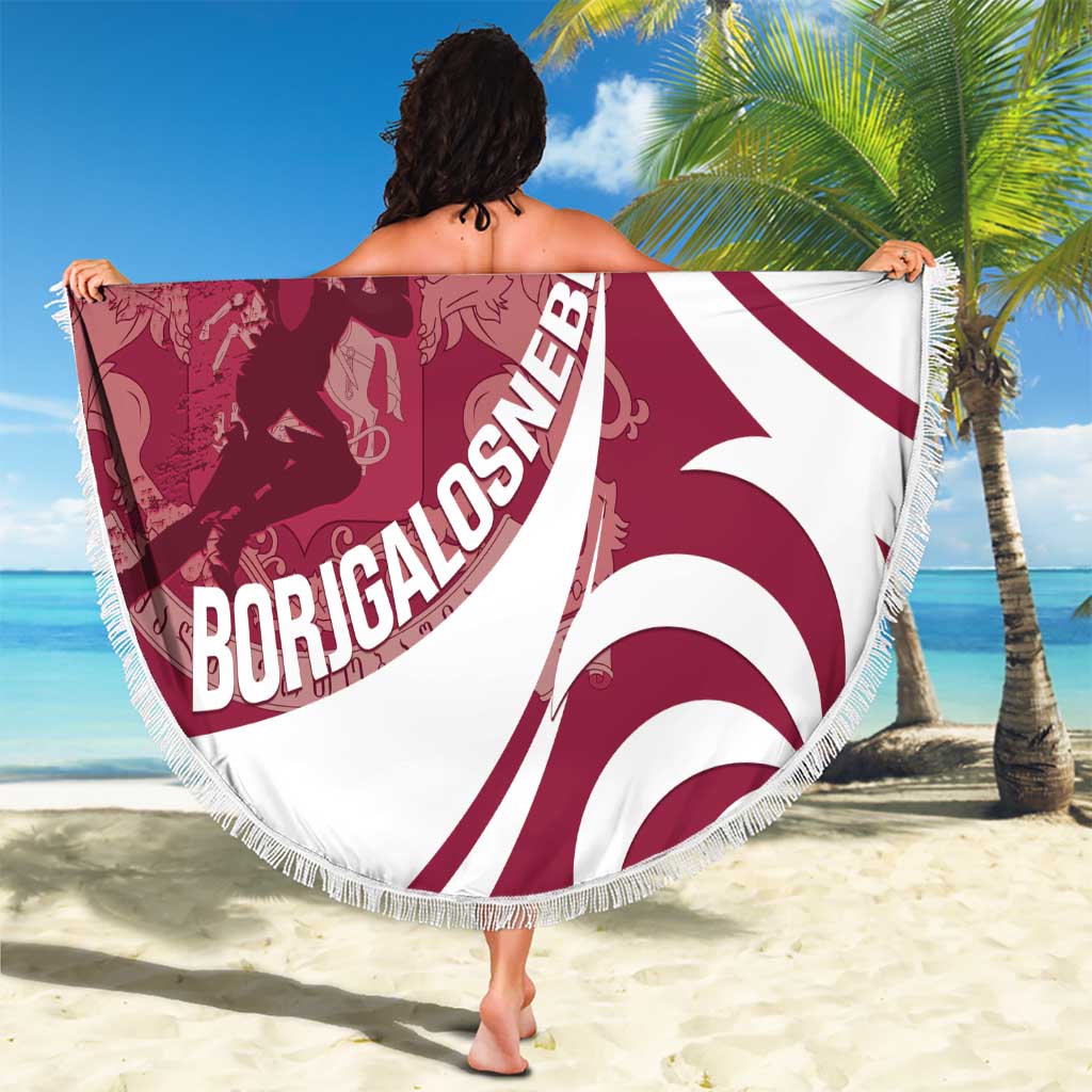 Custom Georgia Rugby Beach Blanket Go Borjgalosnebi