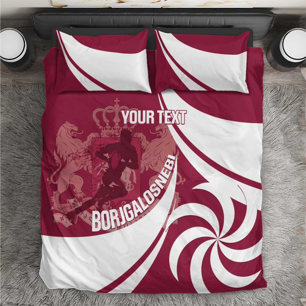 Custom Georgia Rugby Bedding Set Go Borjgalosnebi