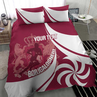 Custom Georgia Rugby Bedding Set Go Borjgalosnebi