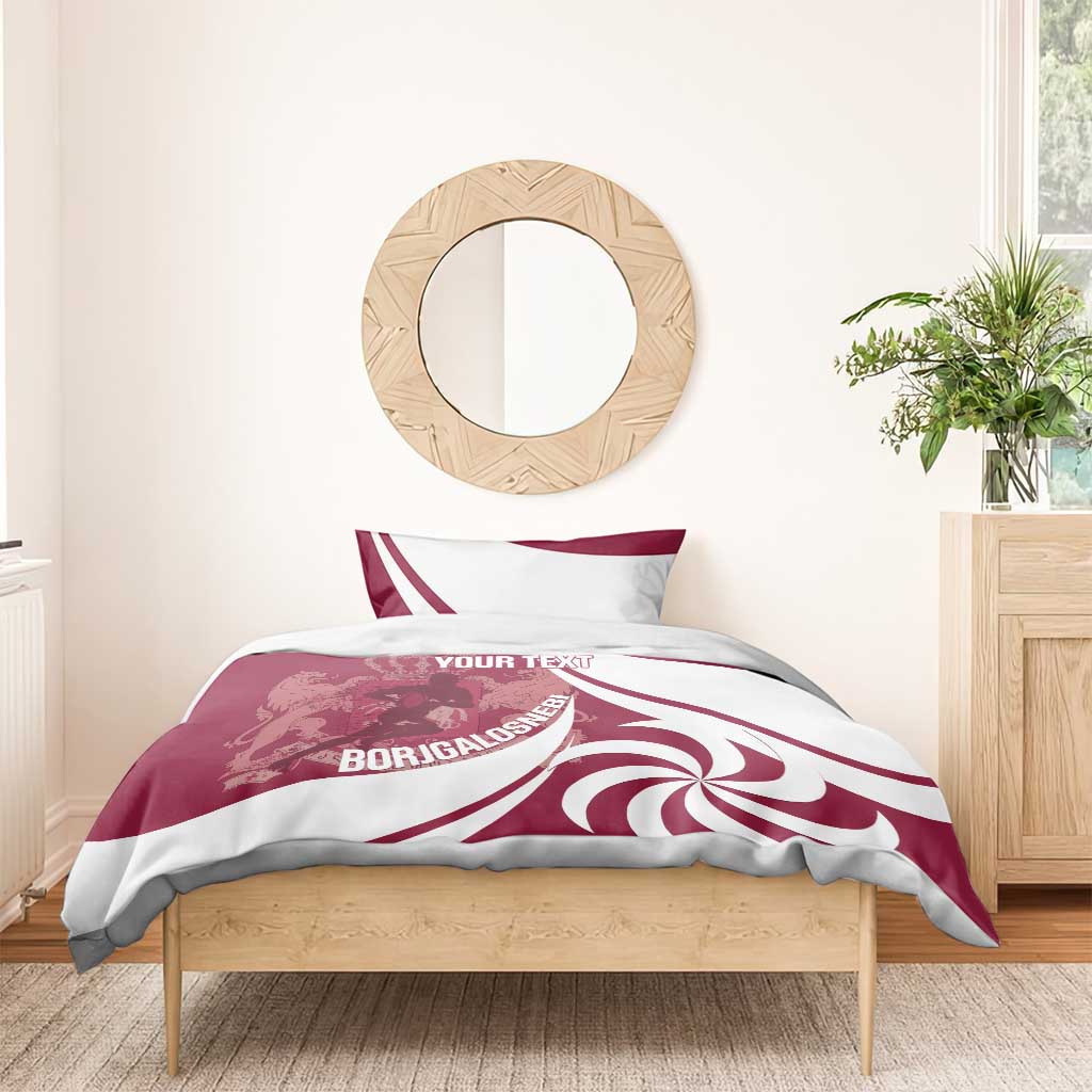 Custom Georgia Rugby Bedding Set Go Borjgalosnebi