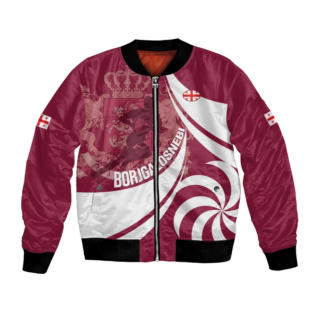 Custom Georgia Rugby Bomber Jacket Go Borjgalosnebi