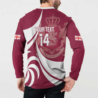 Custom Georgia Rugby Button Sweatshirt Go Borjgalosnebi