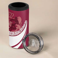Custom Georgia Rugby 4 in 1 Can Cooler Tumbler Go Borjgalosnebi