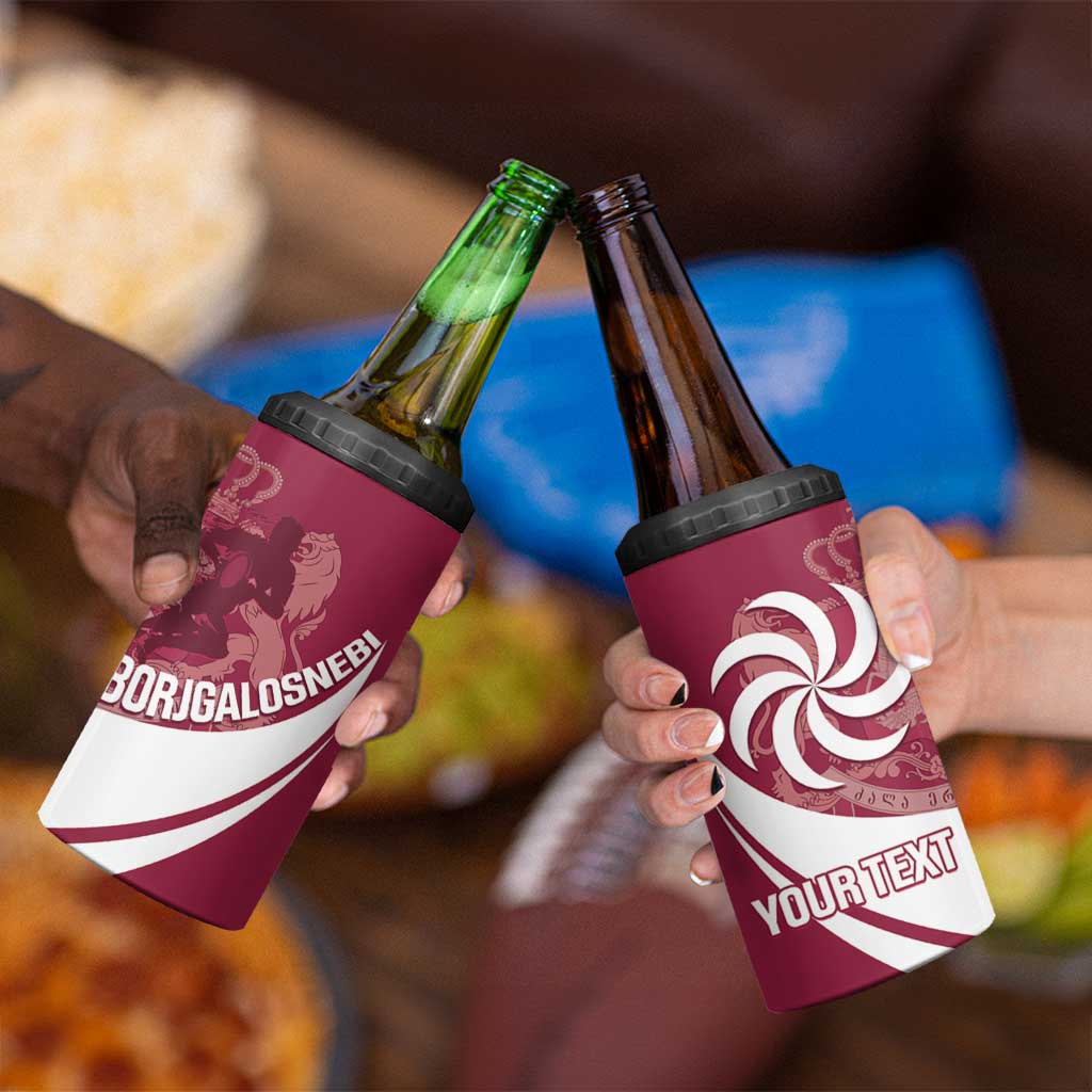 Custom Georgia Rugby 4 in 1 Can Cooler Tumbler Go Borjgalosnebi