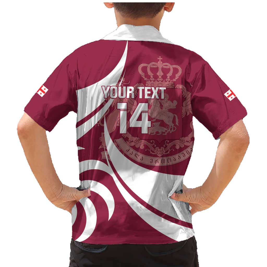 Custom Georgia Rugby Family Matching Mermaid Dress and Hawaiian Shirt Go Borjgalosnebi