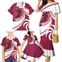 Custom Georgia Rugby Family Matching Mermaid Dress and Hawaiian Shirt Go Borjgalosnebi