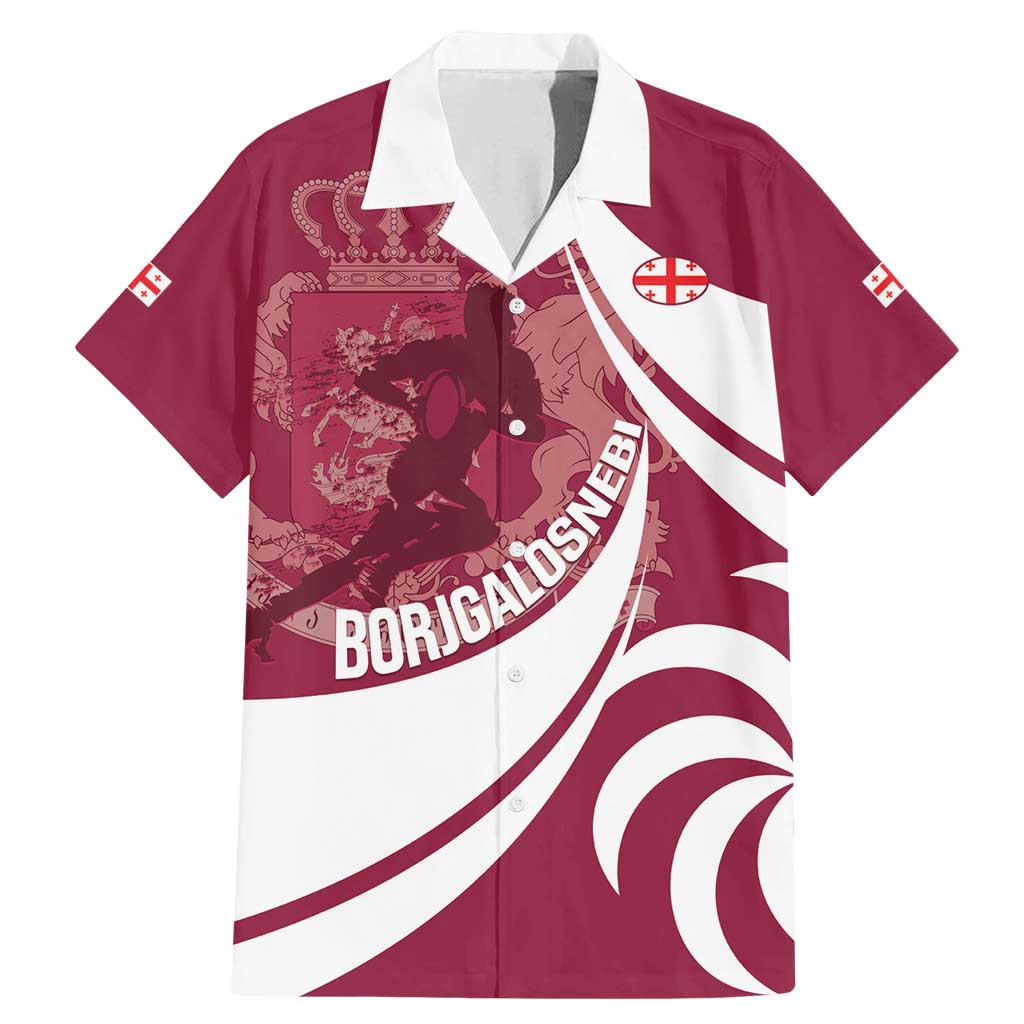 Custom Georgia Rugby Family Matching Mermaid Dress and Hawaiian Shirt Go Borjgalosnebi