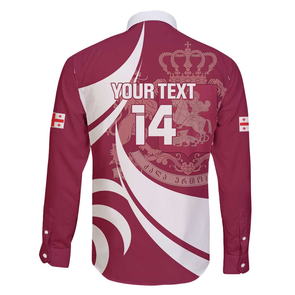 Custom Georgia Rugby Family Matching Puletasi and Hawaiian Shirt Go Borjgalosnebi