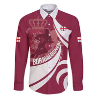 Custom Georgia Rugby Family Matching Short Sleeve Bodycon Dress and Hawaiian Shirt Go Borjgalosnebi