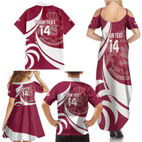 Custom Georgia Rugby Family Matching Summer Maxi Dress and Hawaiian Shirt Go Borjgalosnebi