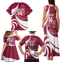 Custom Georgia Rugby Family Matching Tank Maxi Dress and Hawaiian Shirt Go Borjgalosnebi
