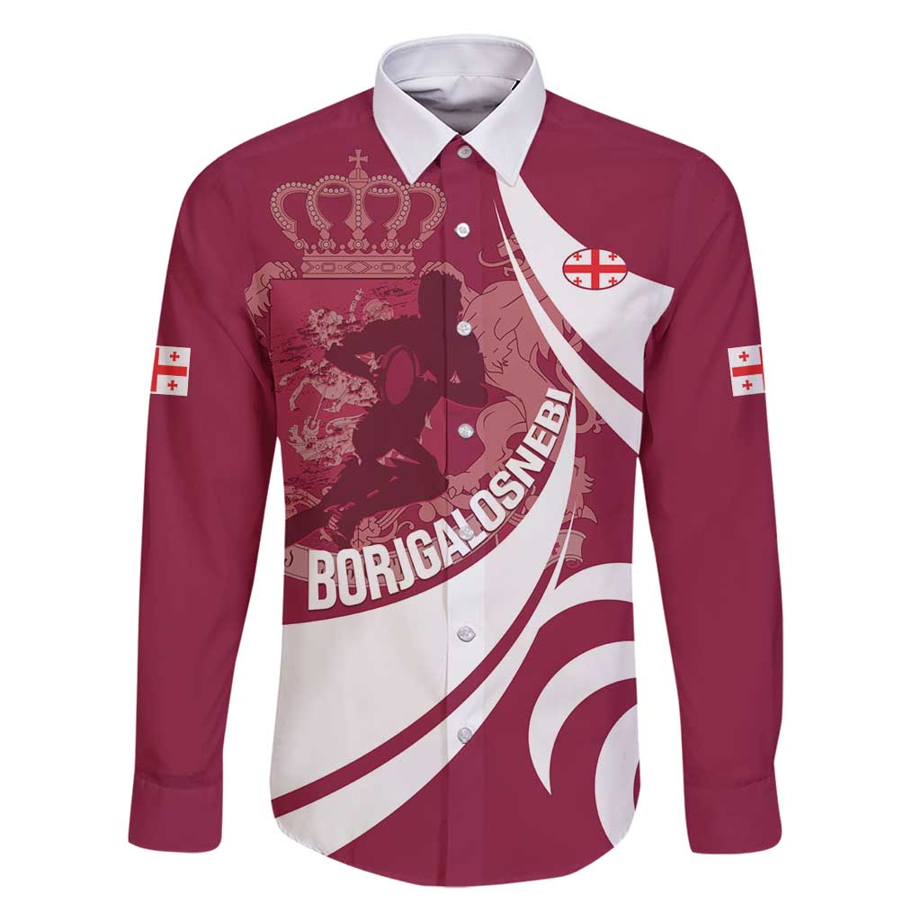 Custom Georgia Rugby Family Matching Tank Maxi Dress and Hawaiian Shirt Go Borjgalosnebi