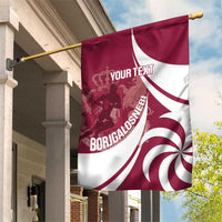 Custom Georgia Rugby Garden Flag Go Borjgalosnebi