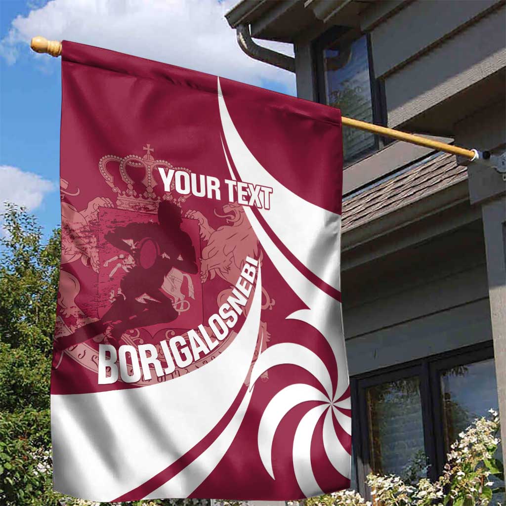 Custom Georgia Rugby Garden Flag Go Borjgalosnebi