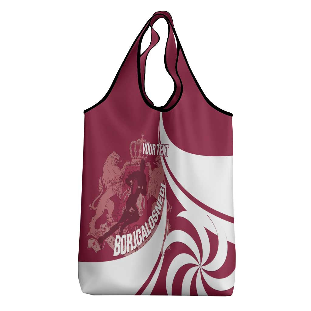 Custom Georgia Rugby Grocery Bag Go Borjgalosnebi