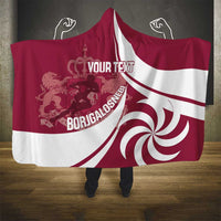 Custom Georgia Rugby Hooded Blanket Go Borjgalosnebi