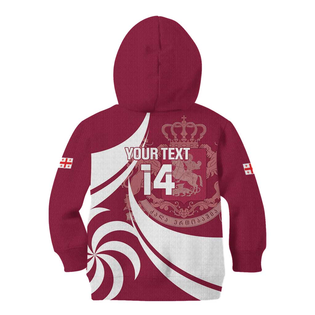 Custom Georgia Rugby Kid Hoodie Go Borjgalosnebi