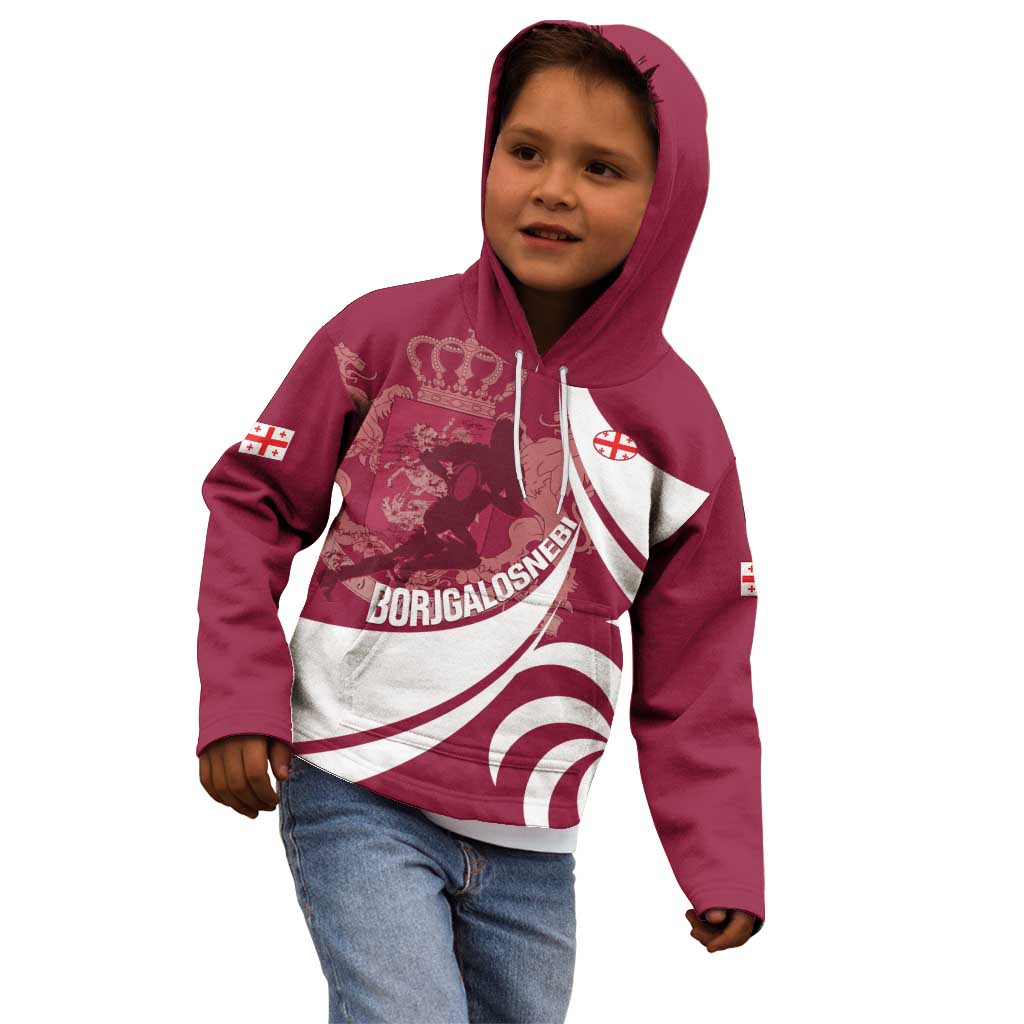 Custom Georgia Rugby Kid Hoodie Go Borjgalosnebi