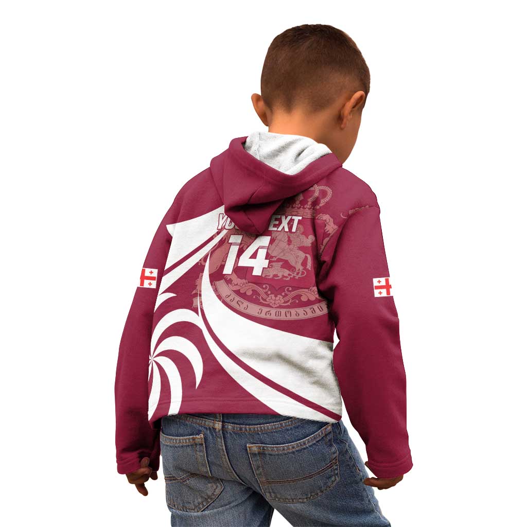 Custom Georgia Rugby Kid Hoodie Go Borjgalosnebi
