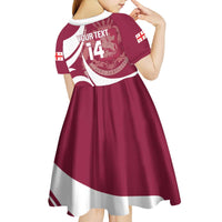 Custom Georgia Rugby Kid Short Sleeve Dress Go Borjgalosnebi