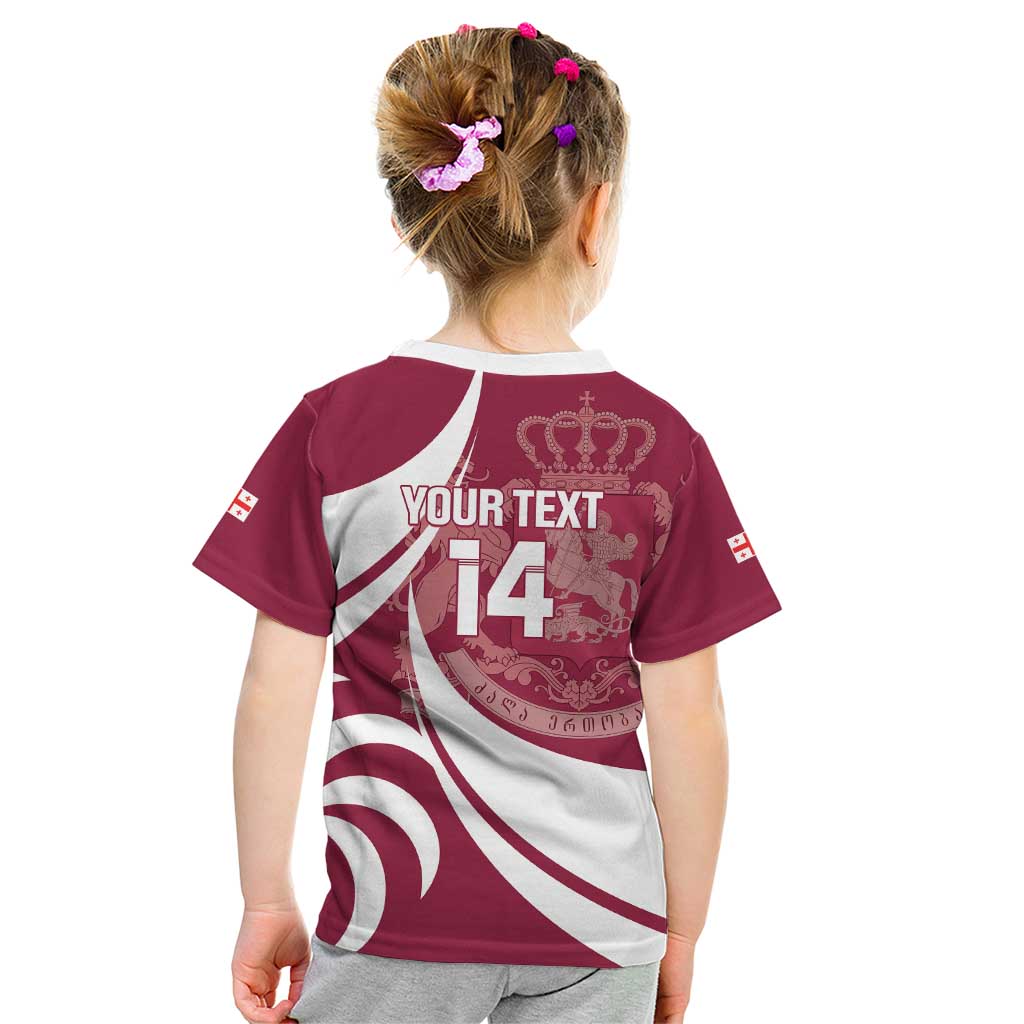 Custom Georgia Rugby Kid T Shirt Go Borjgalosnebi