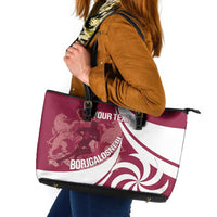 Custom Georgia Rugby Leather Tote Bag Go Borjgalosnebi