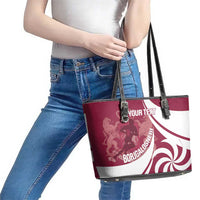 Custom Georgia Rugby Leather Tote Bag Go Borjgalosnebi