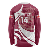 Custom Georgia Rugby Long Sleeve Shirt Go Borjgalosnebi