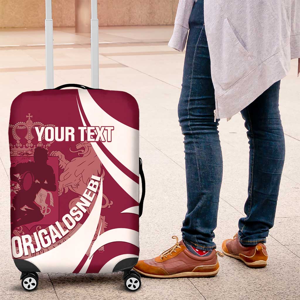 Custom Georgia Rugby Luggage Cover Go Borjgalosnebi
