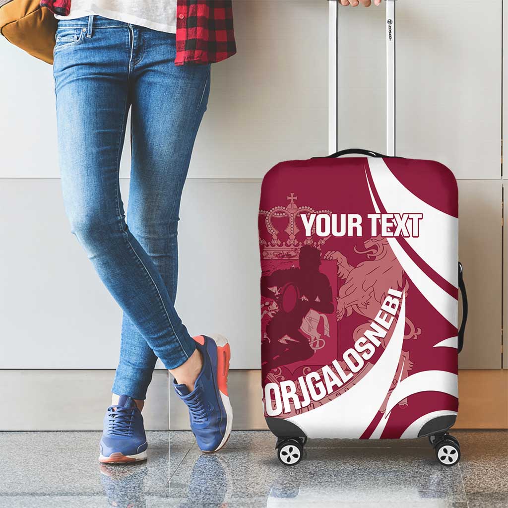 Custom Georgia Rugby Luggage Cover Go Borjgalosnebi