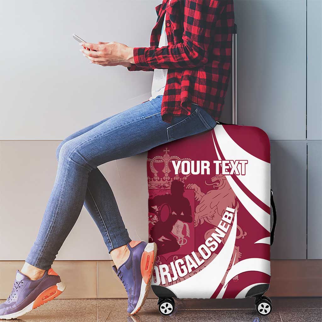Custom Georgia Rugby Luggage Cover Go Borjgalosnebi