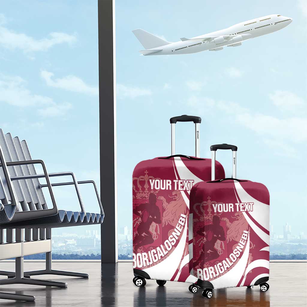 Custom Georgia Rugby Luggage Cover Go Borjgalosnebi