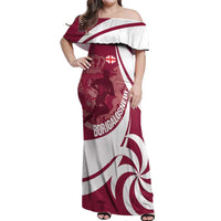Custom Georgia Rugby Off Shoulder Maxi Dress Go Borjgalosnebi