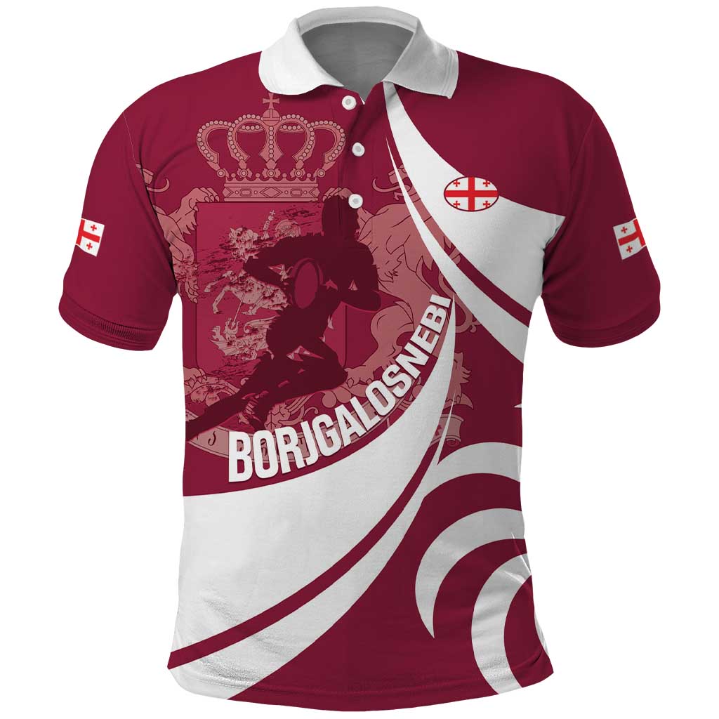 Custom Georgia Rugby Polo Shirt Go Borjgalosnebi