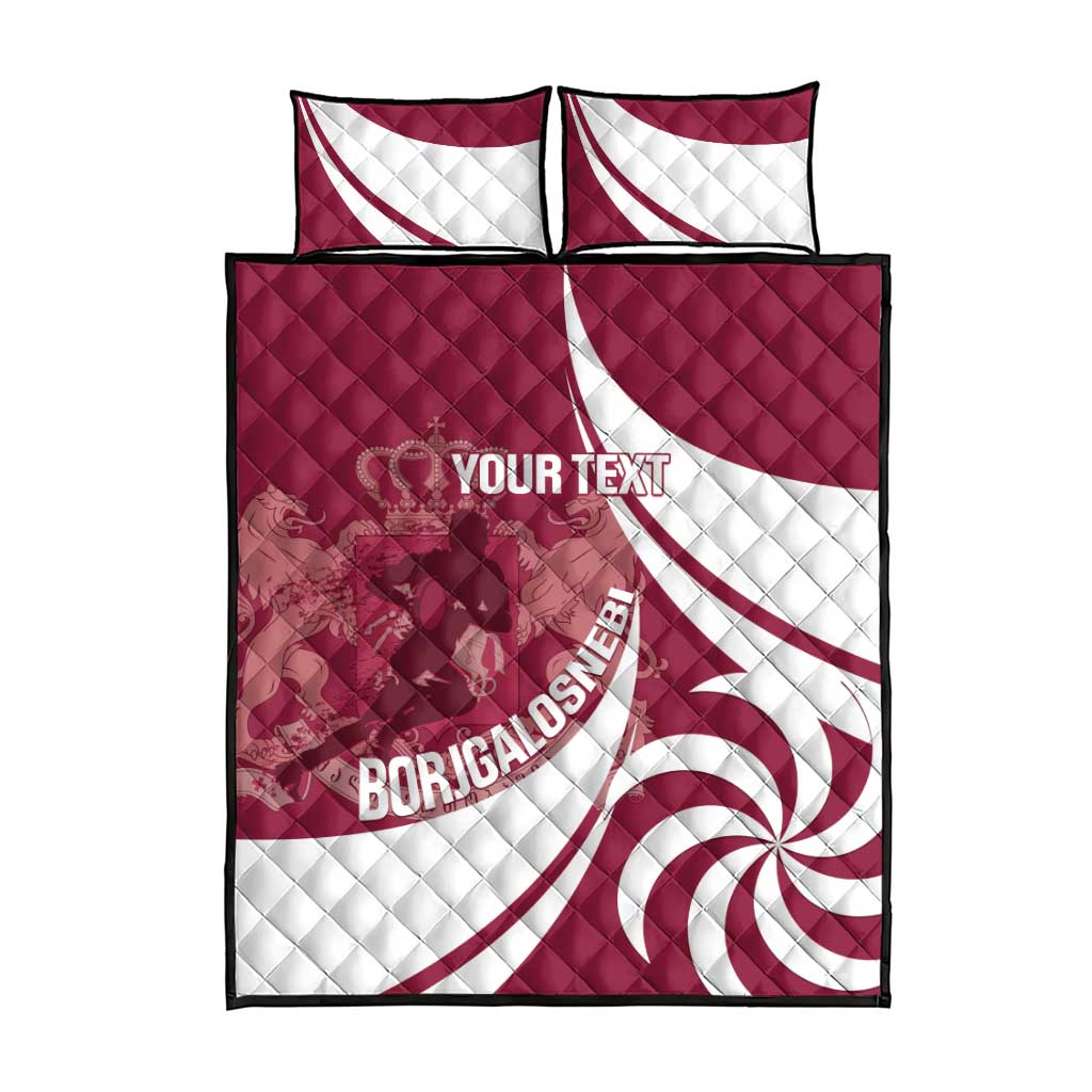 Custom Georgia Rugby Quilt Bed Set Go Borjgalosnebi