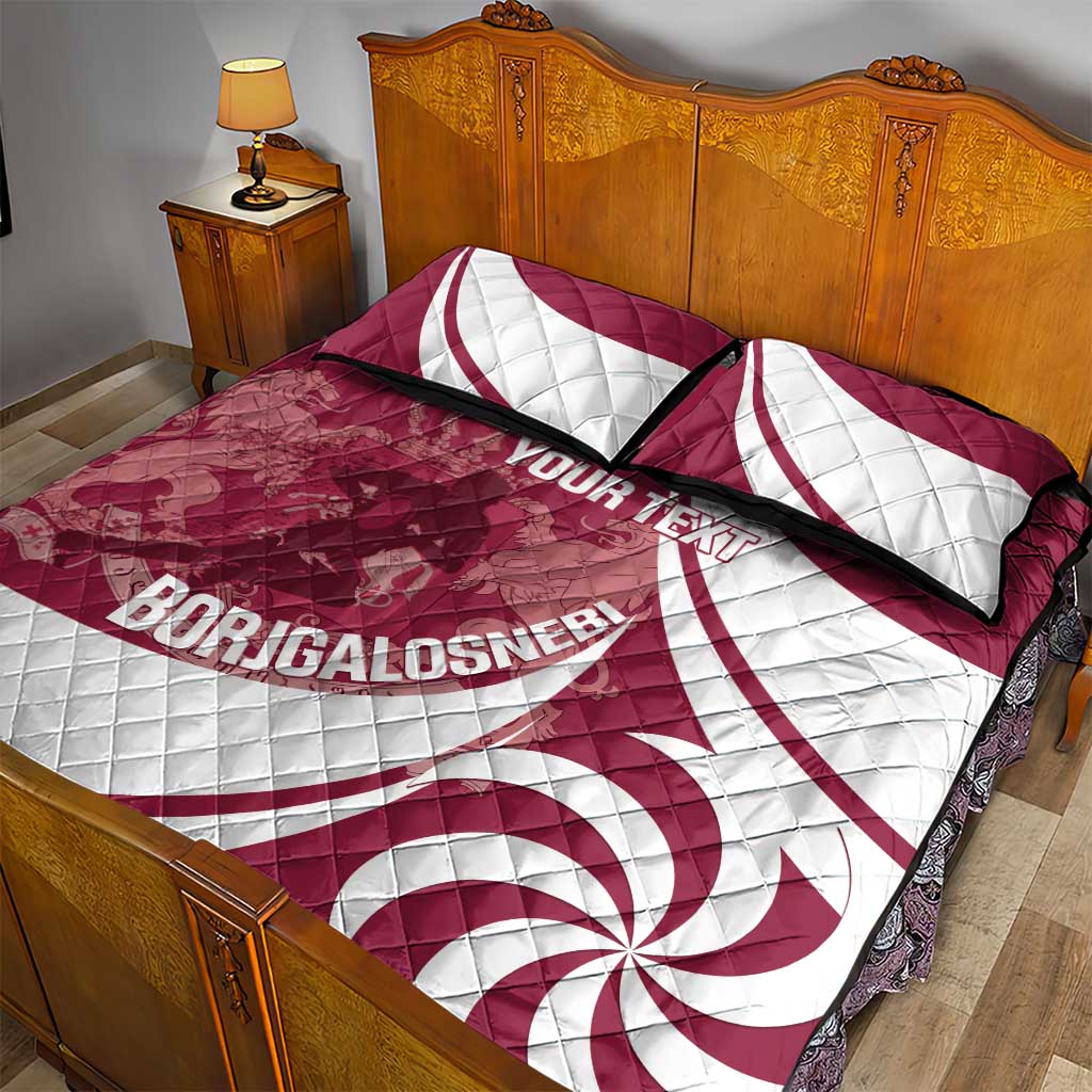 Custom Georgia Rugby Quilt Bed Set Go Borjgalosnebi
