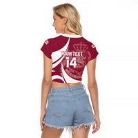 Custom Georgia Rugby Raglan Cropped T Shirt Go Borjgalosnebi