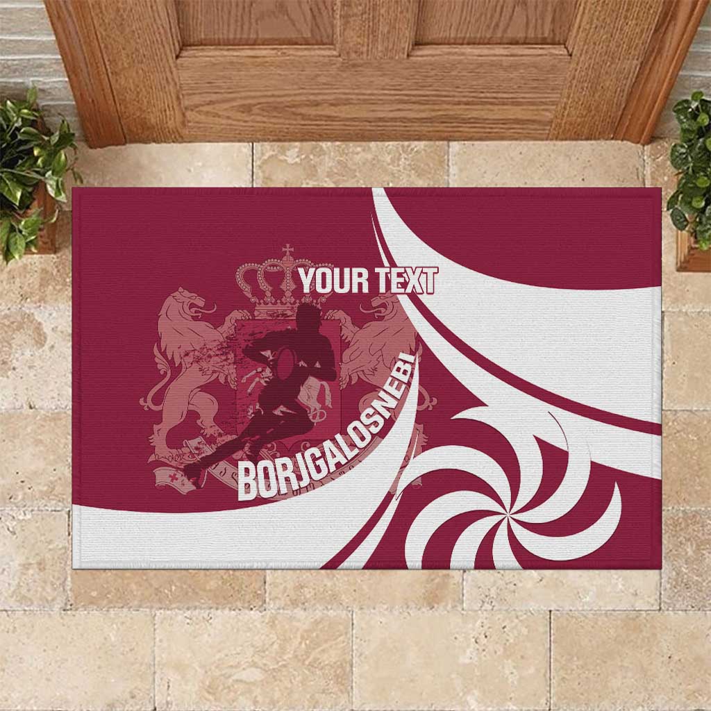 Custom Georgia Rugby Rubber Doormat Go Borjgalosnebi