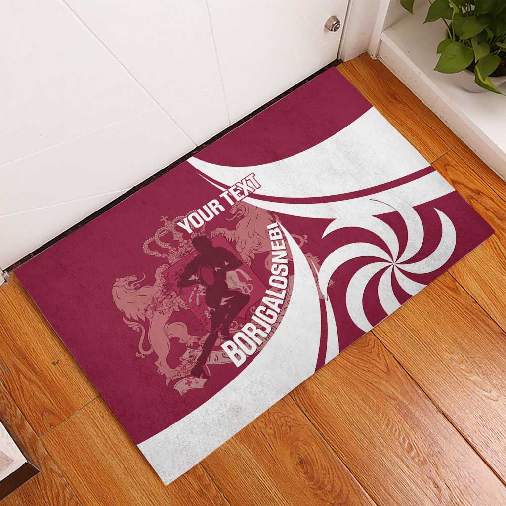 Custom Georgia Rugby Rubber Doormat Go Borjgalosnebi