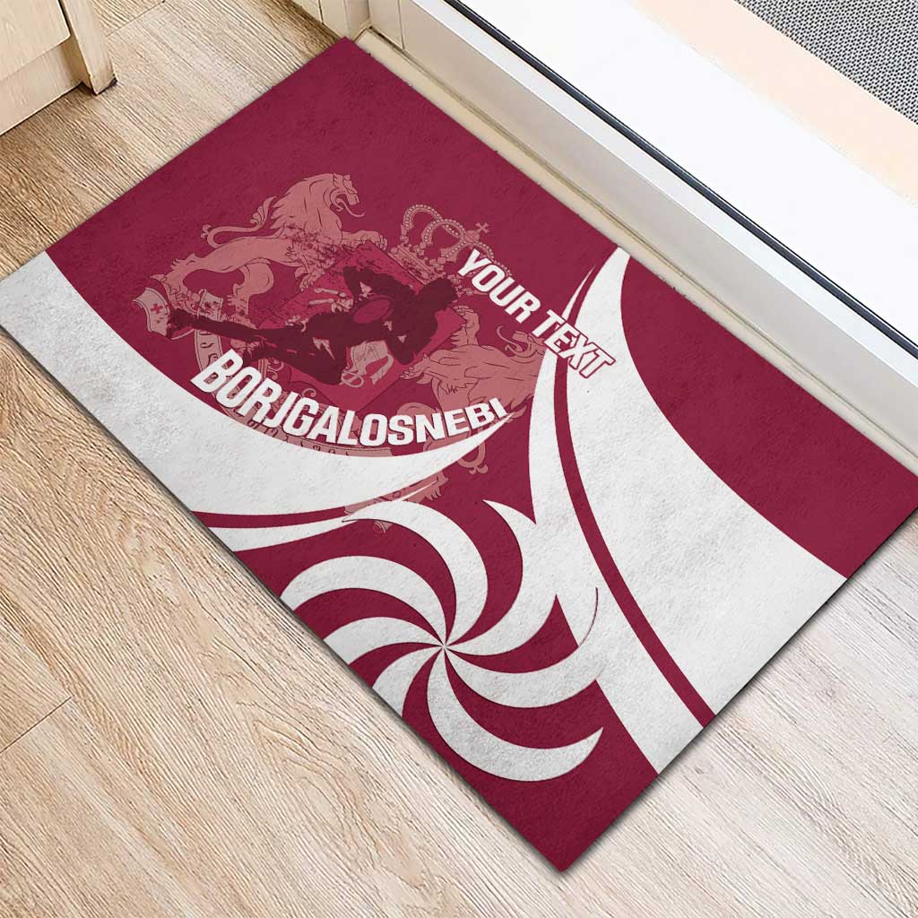 Custom Georgia Rugby Rubber Doormat Go Borjgalosnebi