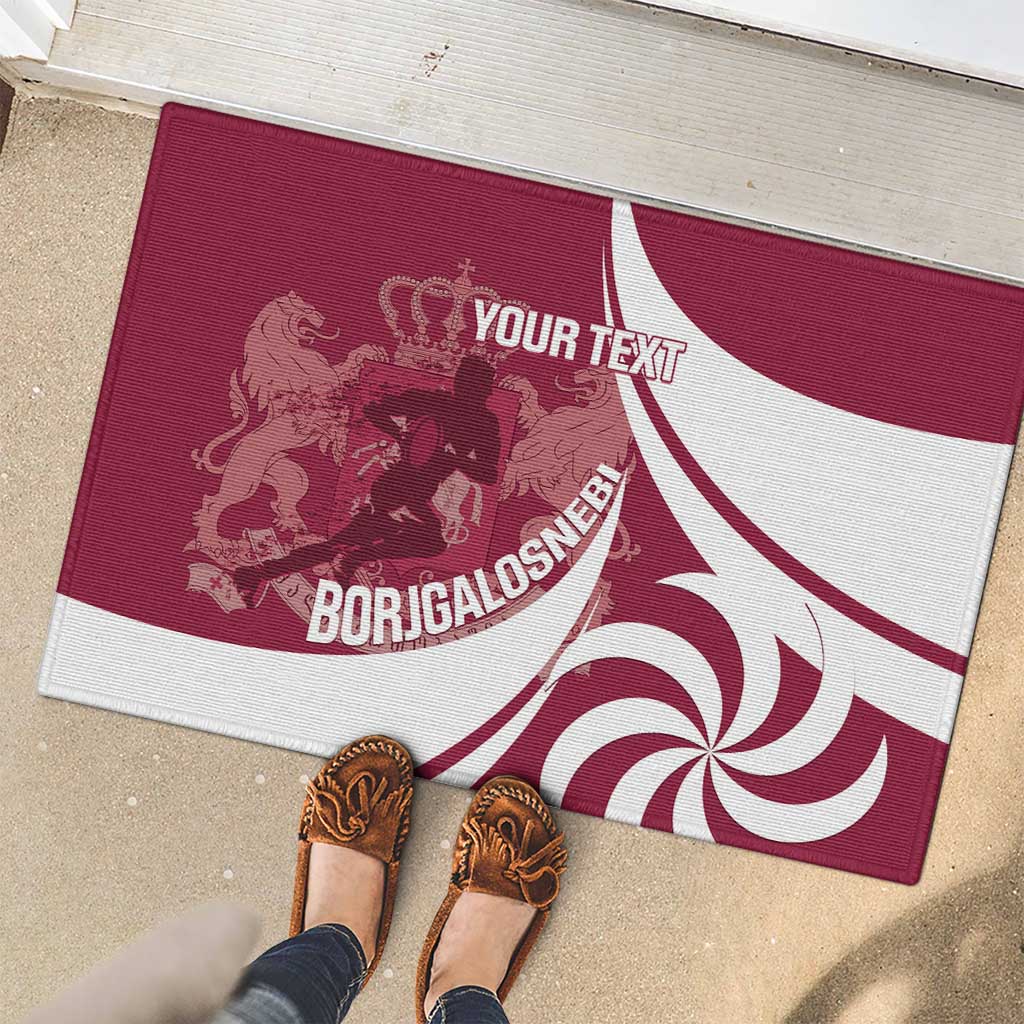 Custom Georgia Rugby Rubber Doormat Go Borjgalosnebi