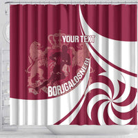 Custom Georgia Rugby Shower Curtain Go Borjgalosnebi