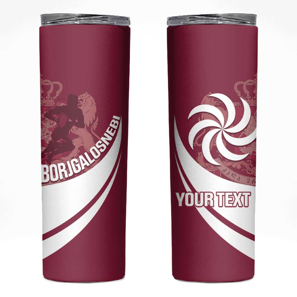 Custom Georgia Rugby Skinny Tumbler Go Borjgalosnebi