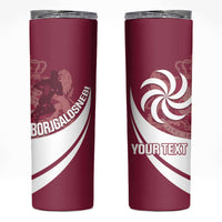 Custom Georgia Rugby Skinny Tumbler Go Borjgalosnebi