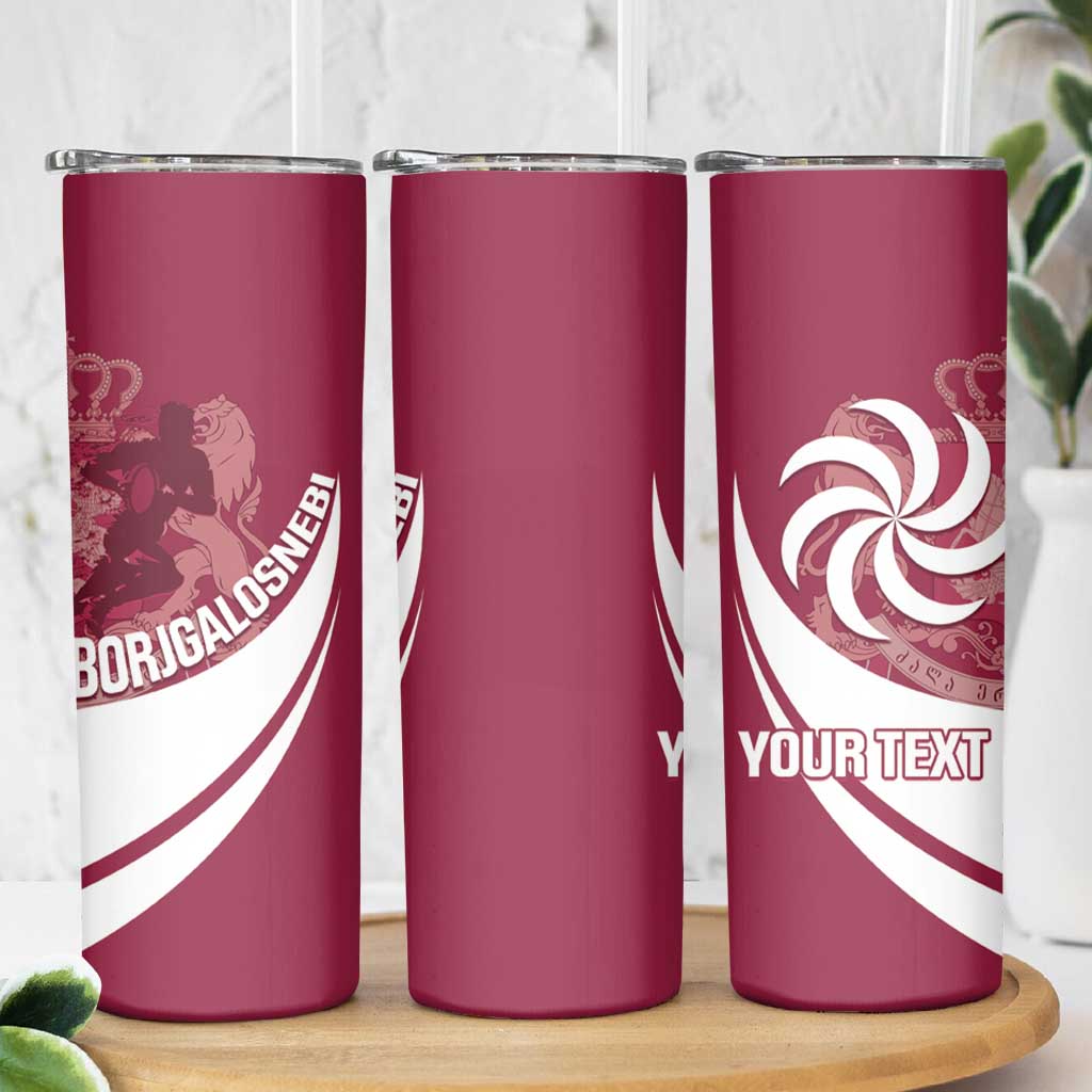 Custom Georgia Rugby Skinny Tumbler Go Borjgalosnebi