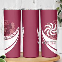 Custom Georgia Rugby Skinny Tumbler Go Borjgalosnebi