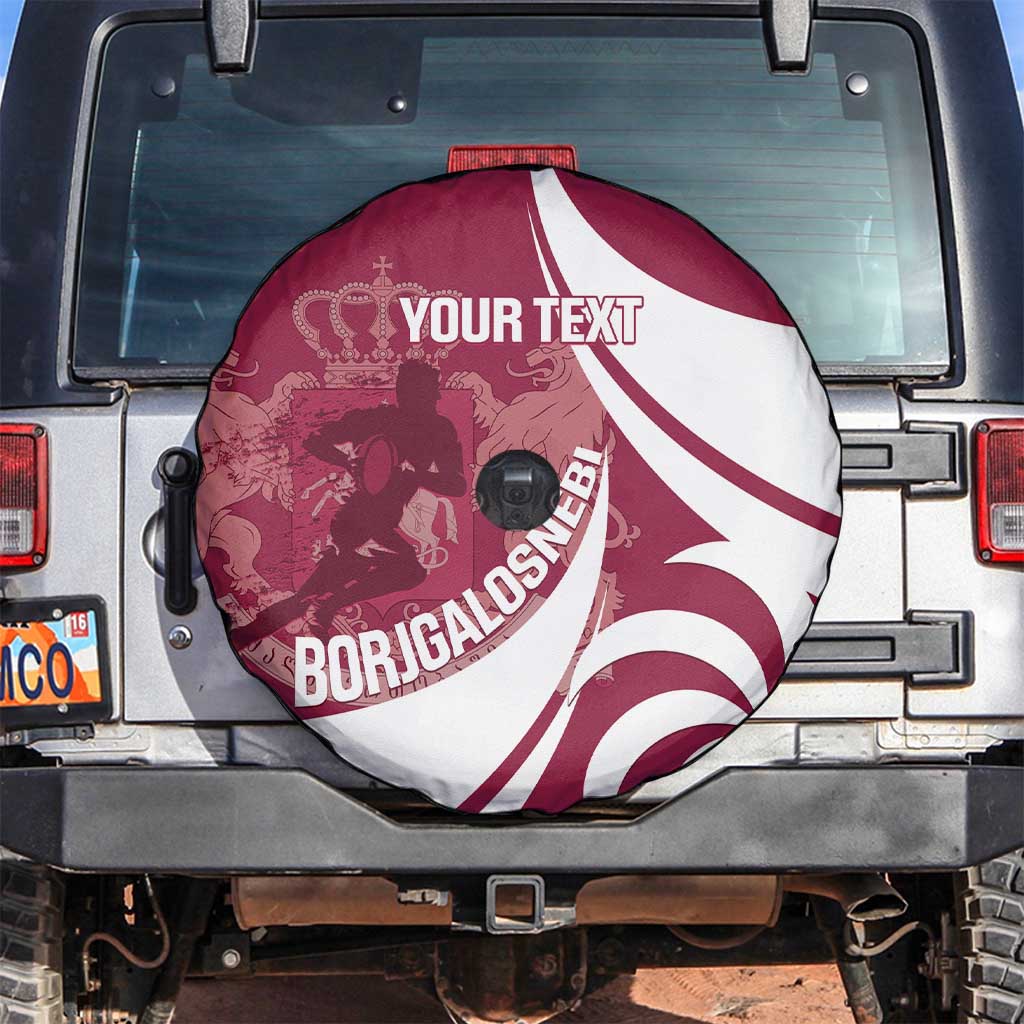 Custom Georgia Rugby Spare Tire Cover Go Borjgalosnebi