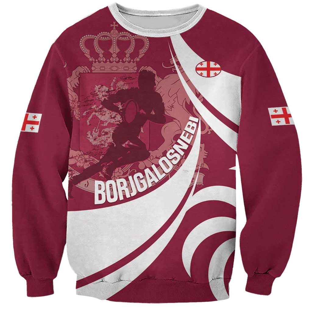 Custom Georgia Rugby Sweatshirt Go Borjgalosnebi
