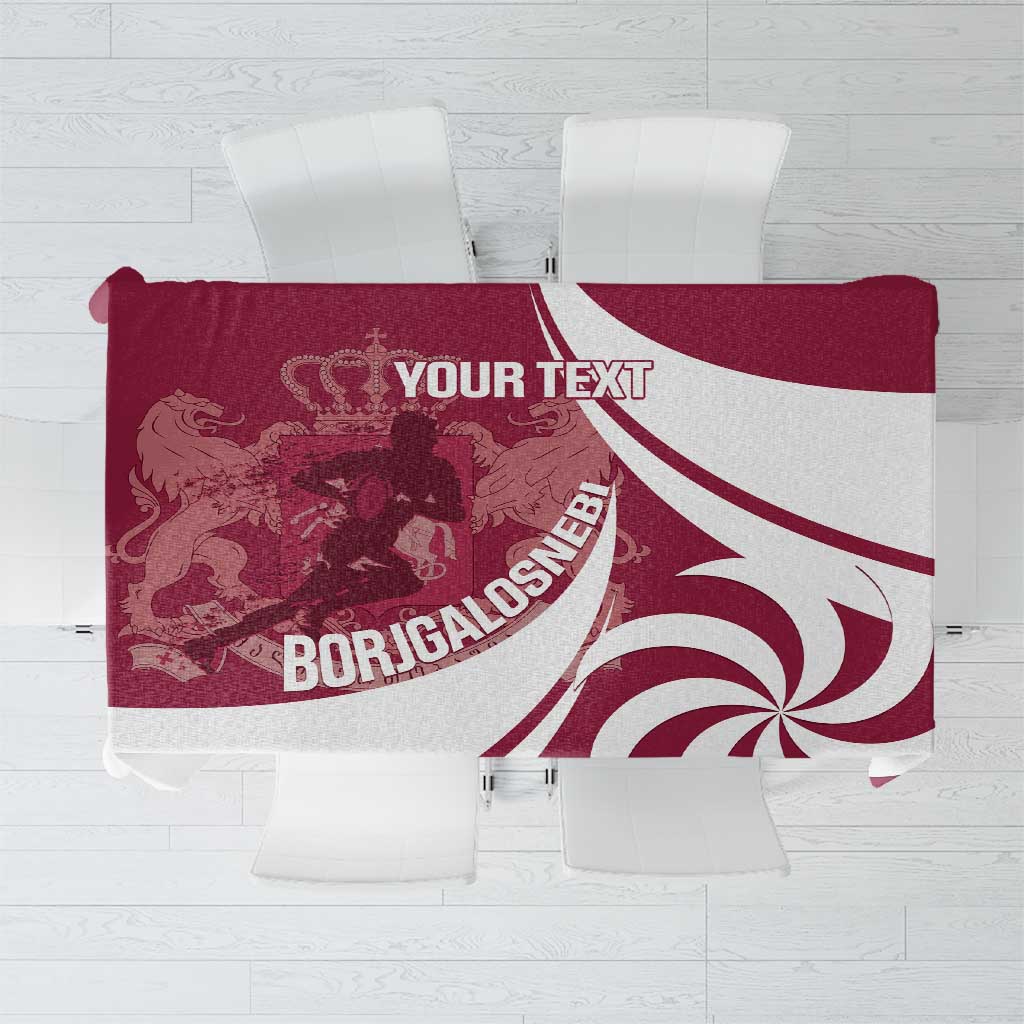 Custom Georgia Rugby Tablecloth Go Borjgalosnebi