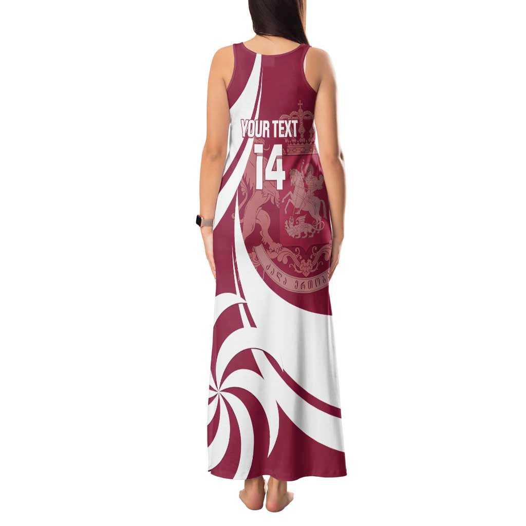 Custom Georgia Rugby Tank Maxi Dress Go Borjgalosnebi